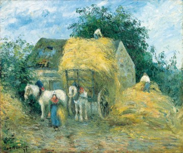  camille - le char à foin montfoucault 1879 Camille Pissarro